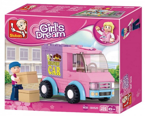 Sluban Girl's Dream Kuljetusauto, 102 palikkaa, 1 hahmo Sluban Girl's Dream Kuljetusauto, 102 palikkaa, 1 hahmo